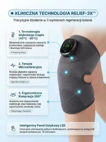 RevitaStep™ Trio-Care Termiczny Masażer Przeciwbólowy na Kolana